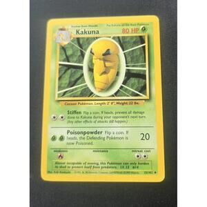 Pokemon Kakuna (33/103) Base (SL) HP - Shadowless Card